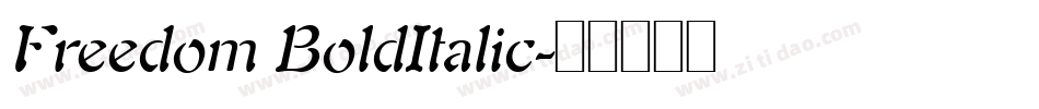 Freedom BoldItalic字体转换